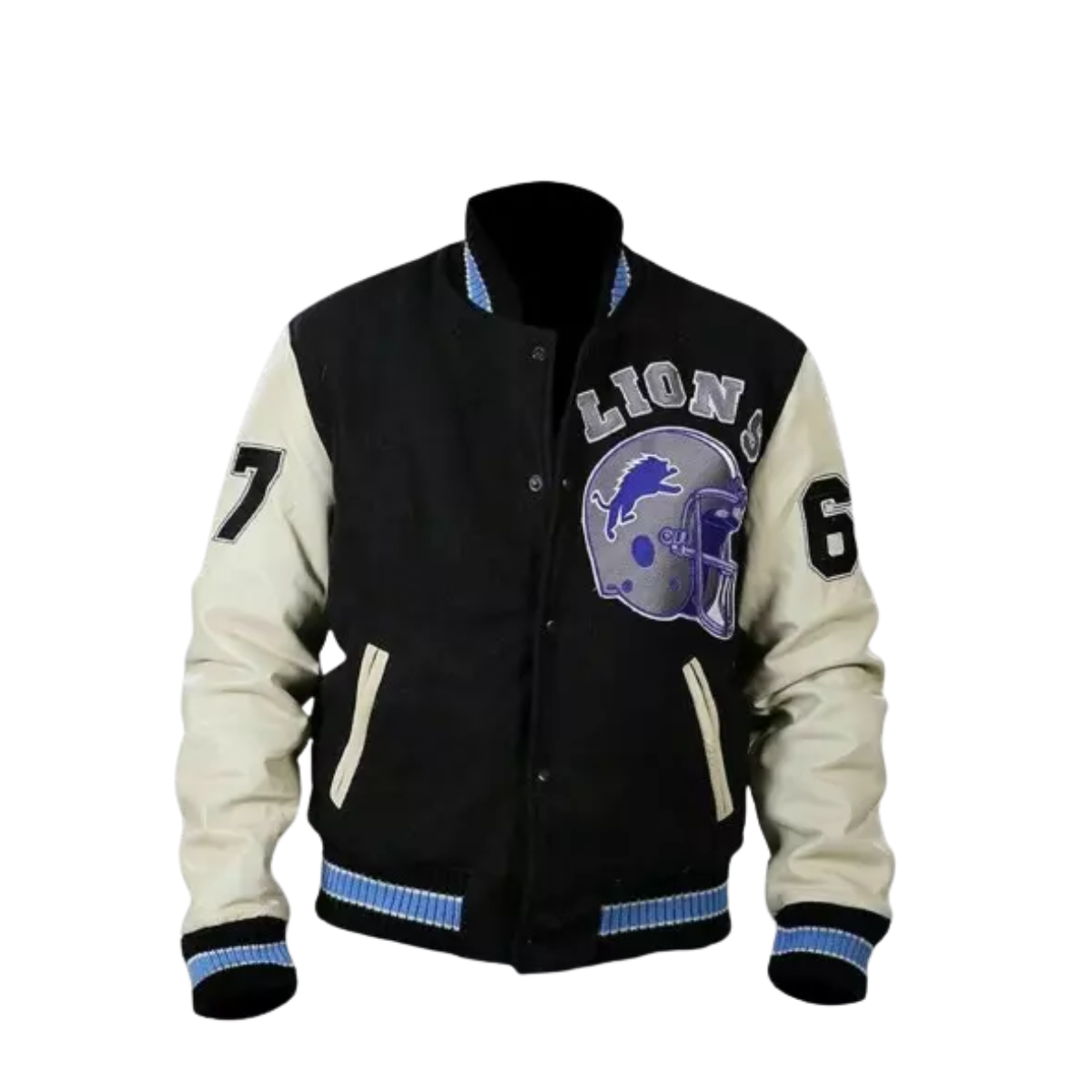 Beverly Hills Cop Axel Foley Detroit Lions Vintage Wool/Leather Jacket