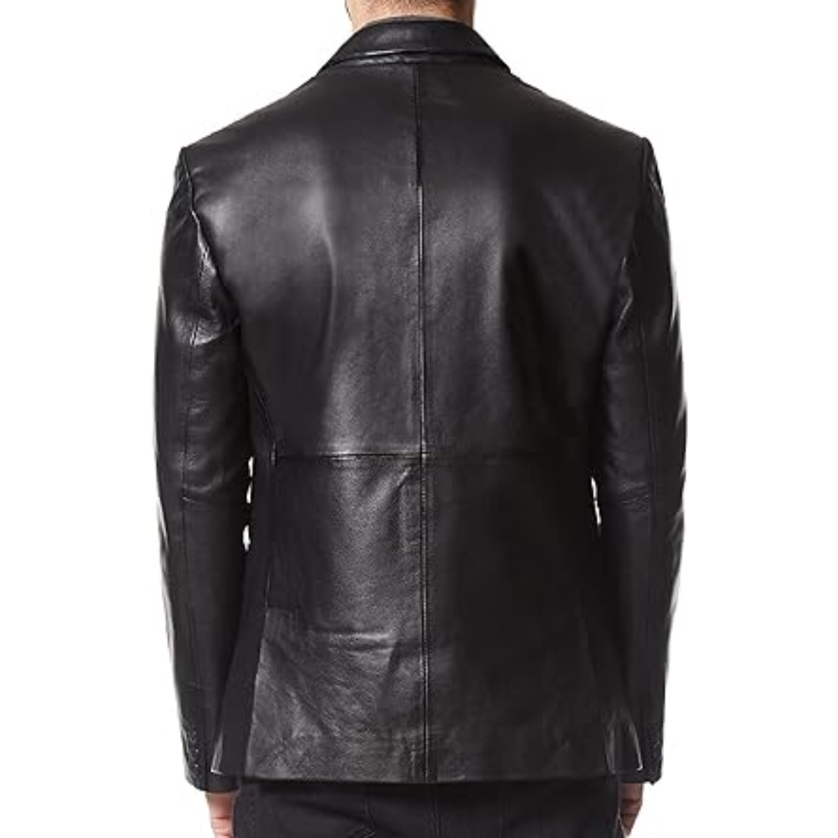 Black Diamond Quilted Leather Coat With Brown Detailing Men's Coat - Image 4