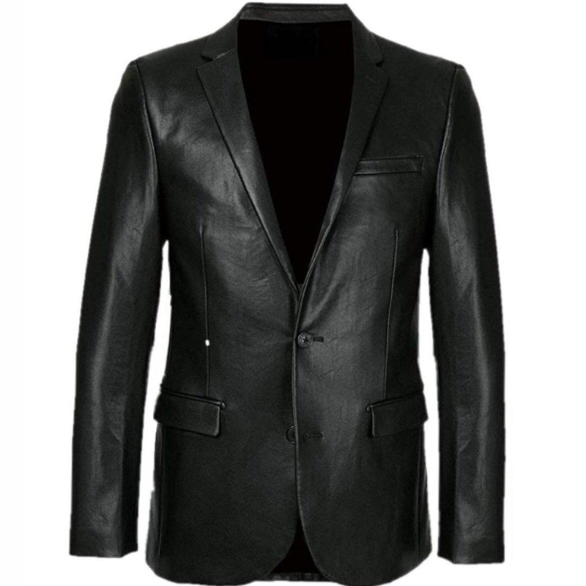 Black Real real Leather Blazer for Men