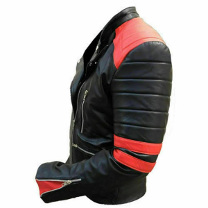 Brando Classic Biker Red and Black Vintage Real Leather Jacket for men