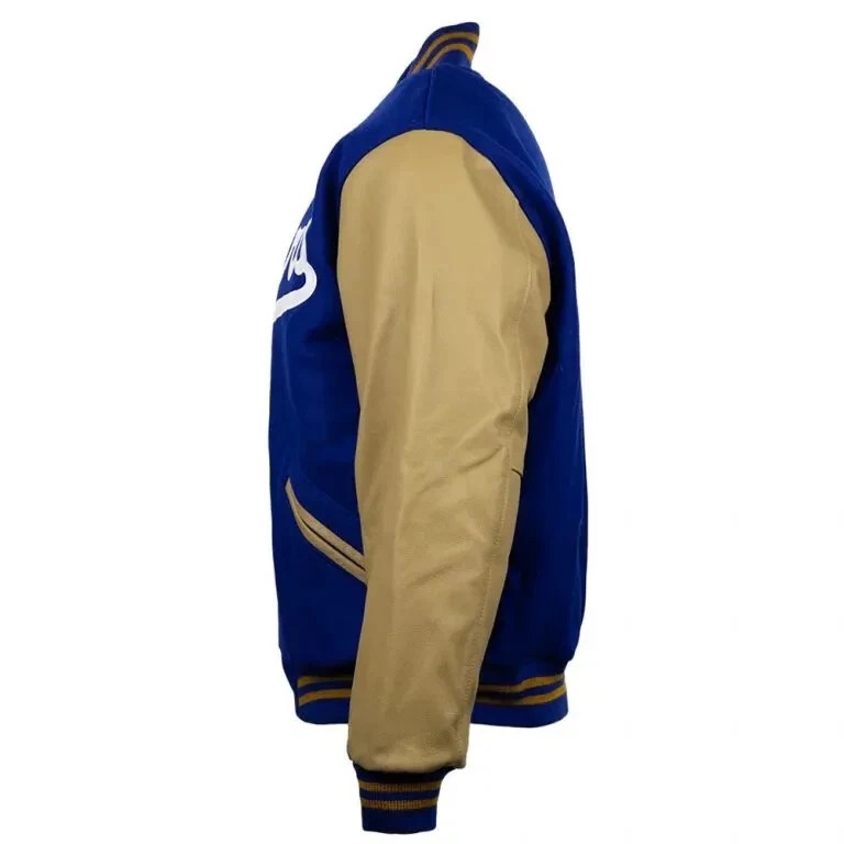 Brooklyn Dodgers 1951 Wool & Leather Full-Zip Varsity Letterman Men's Jacket - Image 3