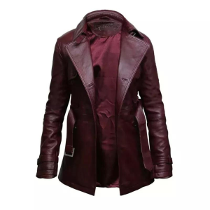Genuine Leather Biker Jacket Coat Style Women Vintage Retro Design
