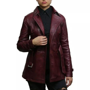 Genuine Leather Biker Jacket Coat Style Women Vintage Retro Design