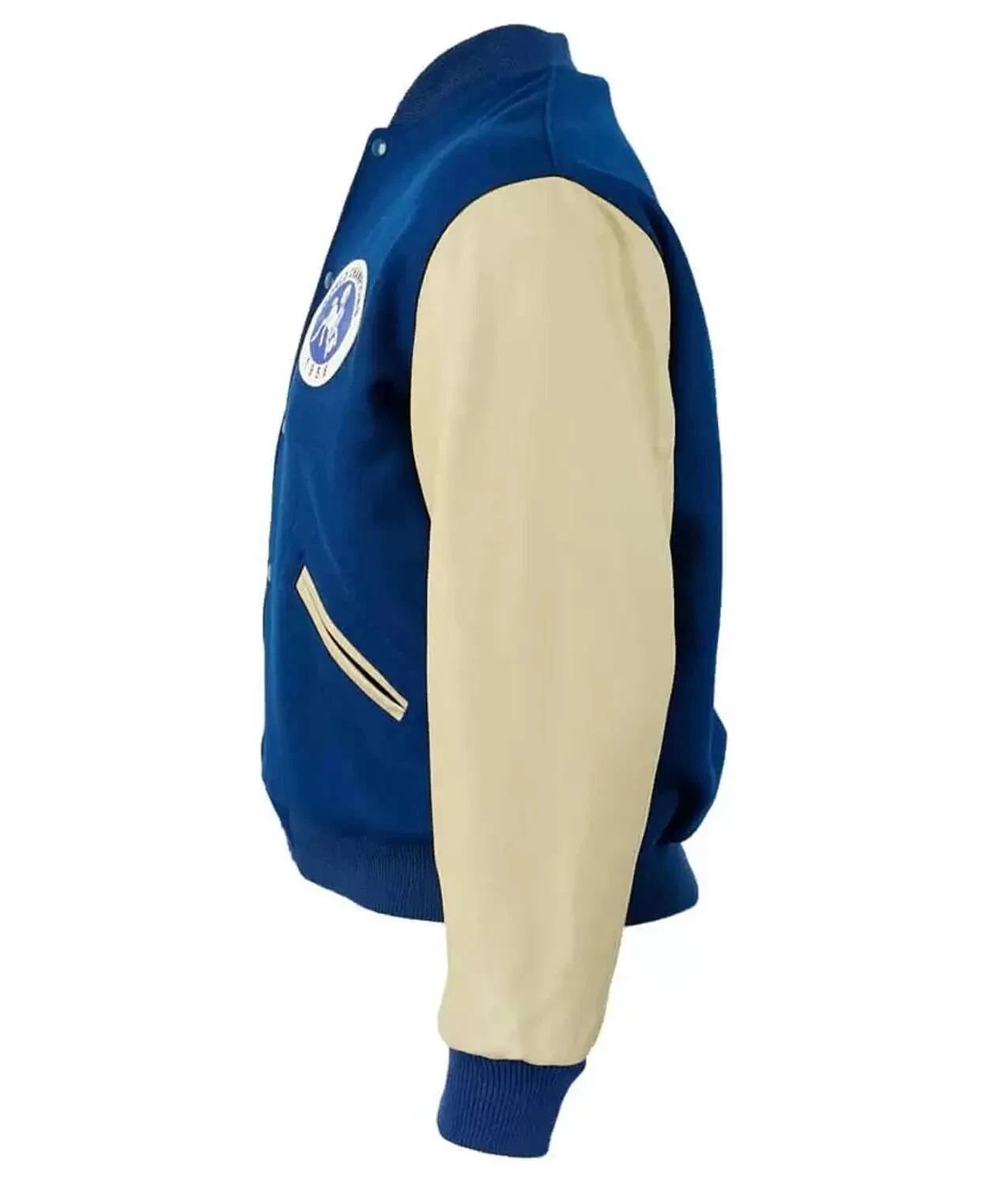 Indianapolis Colts 1958 Blue Wool Genuine Leather Varsity Letterman Men's Jacket - Image 3