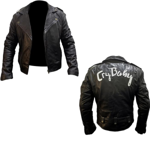 Johnny Depp Wade Walker Cry Baby Motorcycle Brando Black Leather Jacket