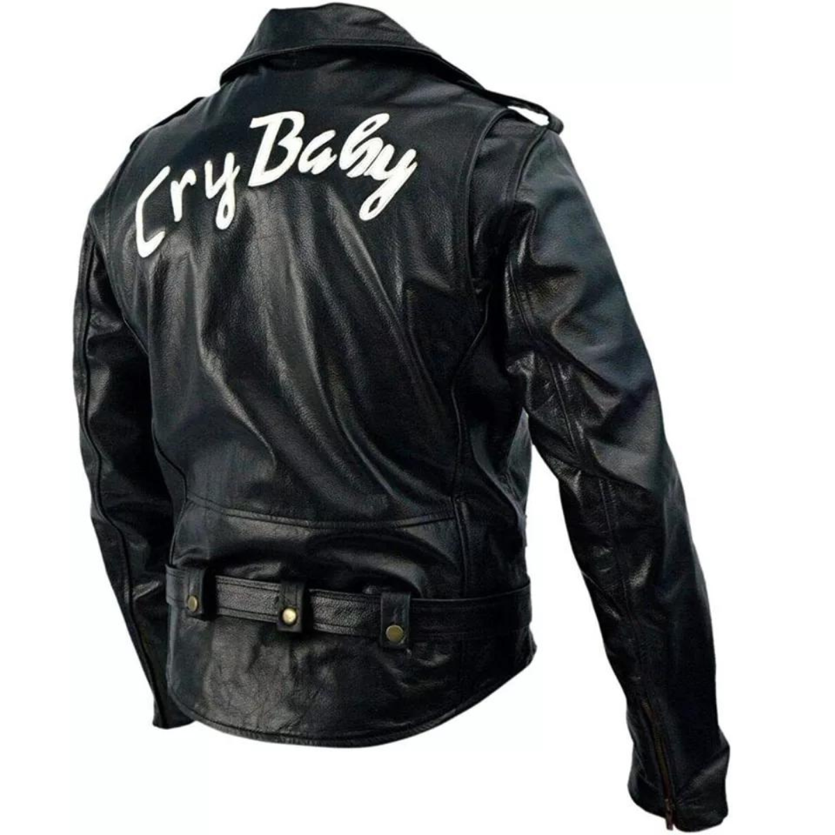 Johnny Depp Wade Walker Cry Baby Motorcycle Brando Black Leather Jacket - Image 4