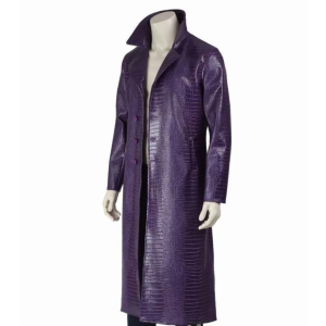 Joker Long Trench Purple Coat |Jared Leto Joker Suicide Squad Costume for Men