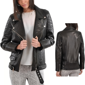 Kingdom Leather Women's Leather Jacket Coat Genuine real Pure Leather Bomber Biker Jacket