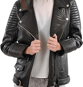 Kingdom Leather Women's Leather Jacket Coat Genuine real Pure Leather Bomber Biker Jacket