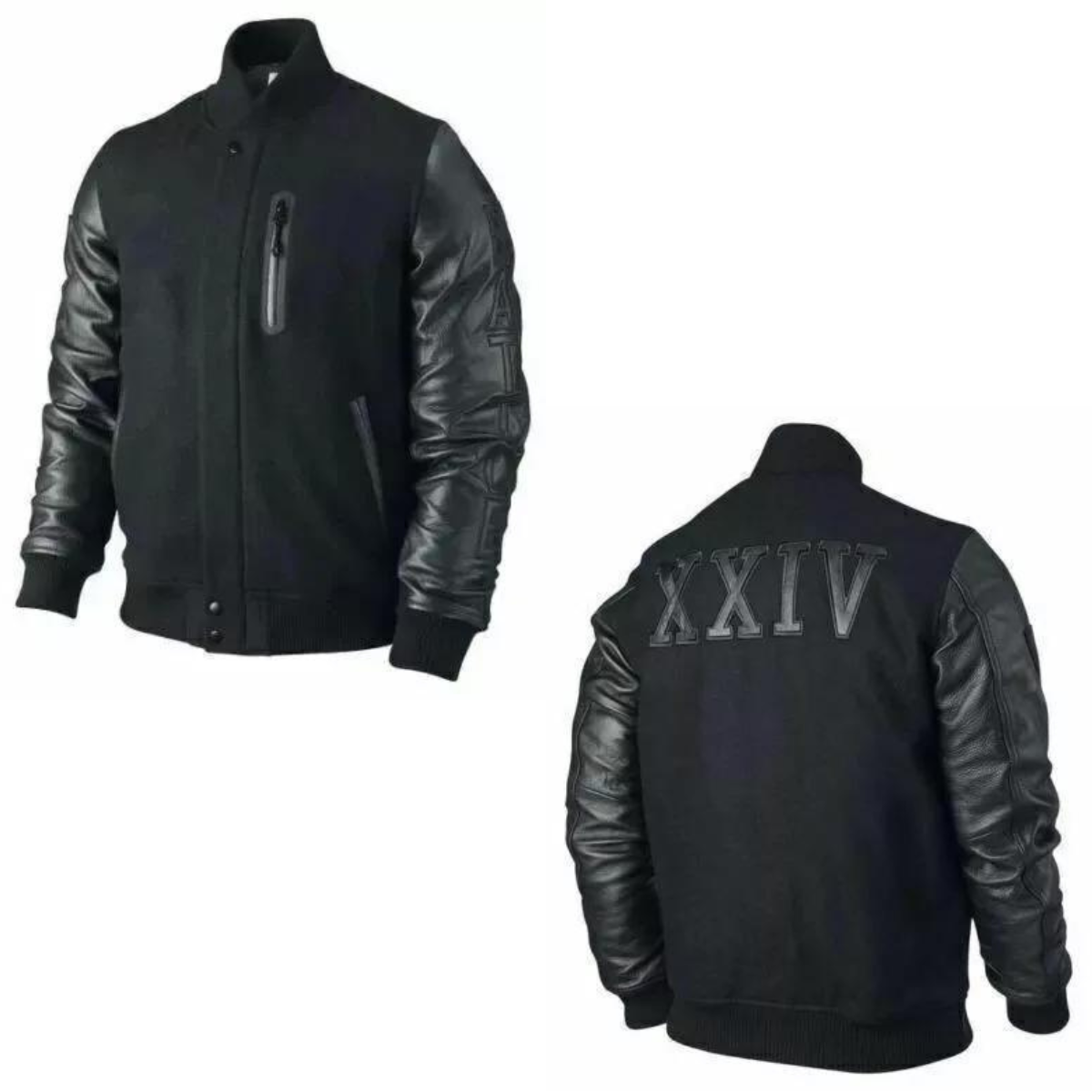 Kobe Destroyer XXIV Battle Michael B Jordan Leather Sleeves Bomber Jacket Coat