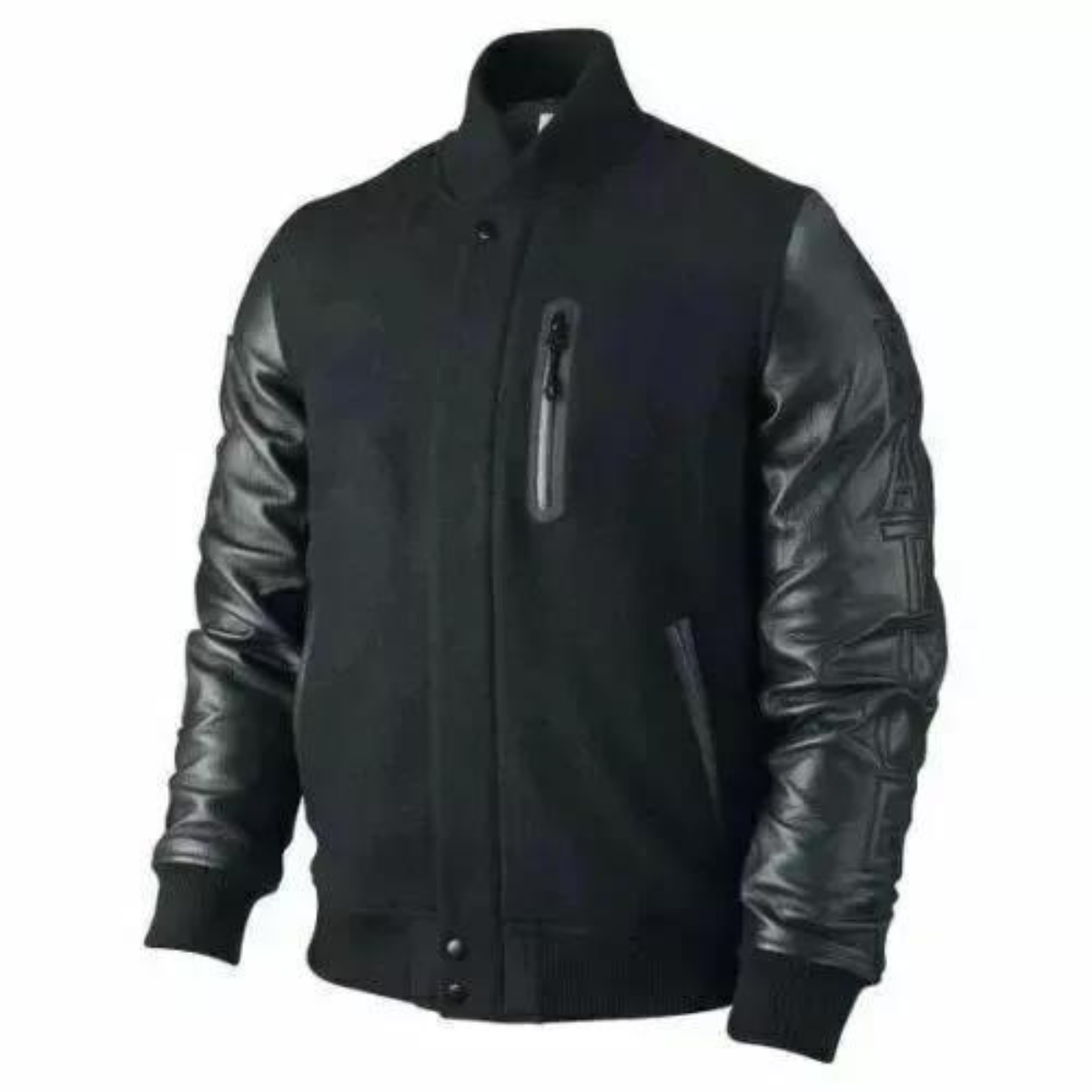 Kobe Destroyer XXIV Battle Michael B Jordan Leather Sleeves Bomber Jacket Coat - Image 3