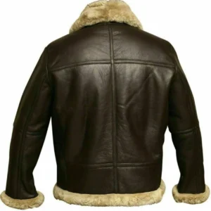Men's RAF Aviator Real Leather Jacket Coat Bomber B3 Sheep Skin Leather Flying
