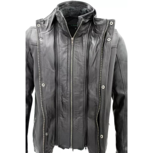 Men’s Classic Warm Black Leather Biker Jacket