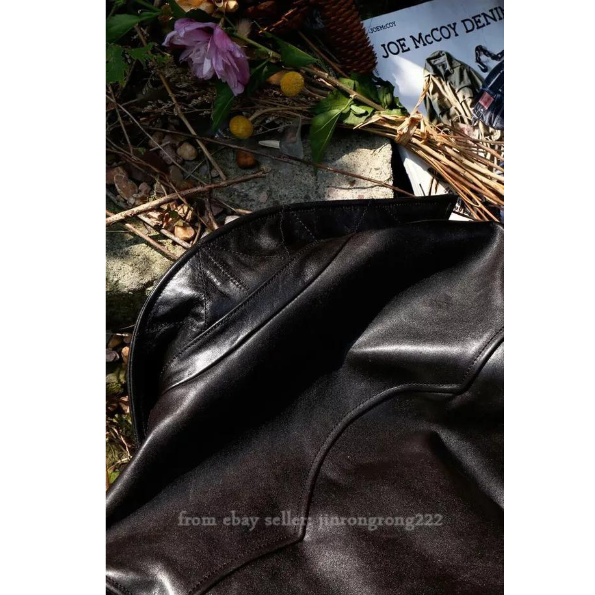 Men's Japanese Retro Leather Jacket - Slim Fit - Image 3