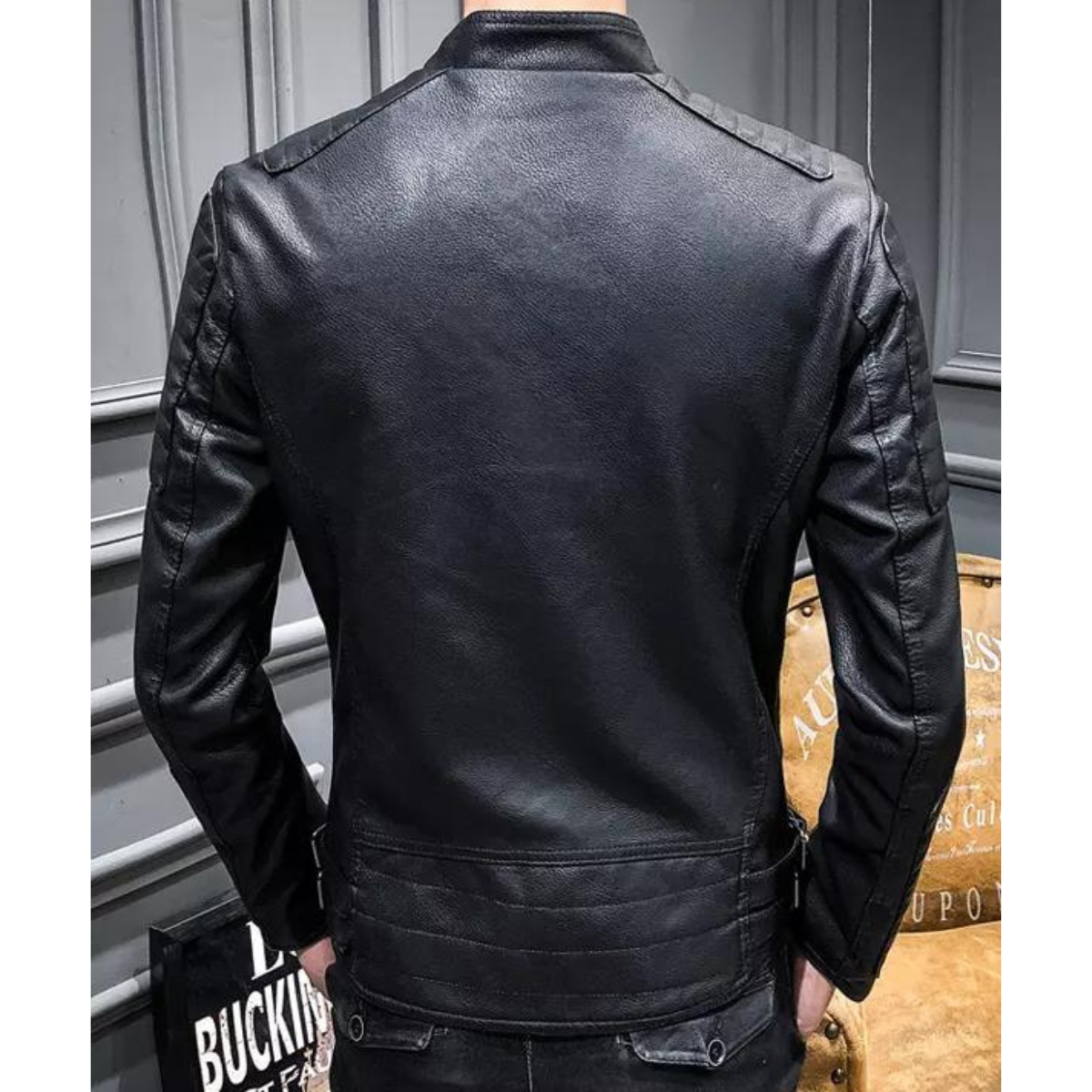 Men Leather Jacket Fashion Streetwear Spring Men's Jacket Hip Hop Lapel Zipper Jacket Men - Image 2
