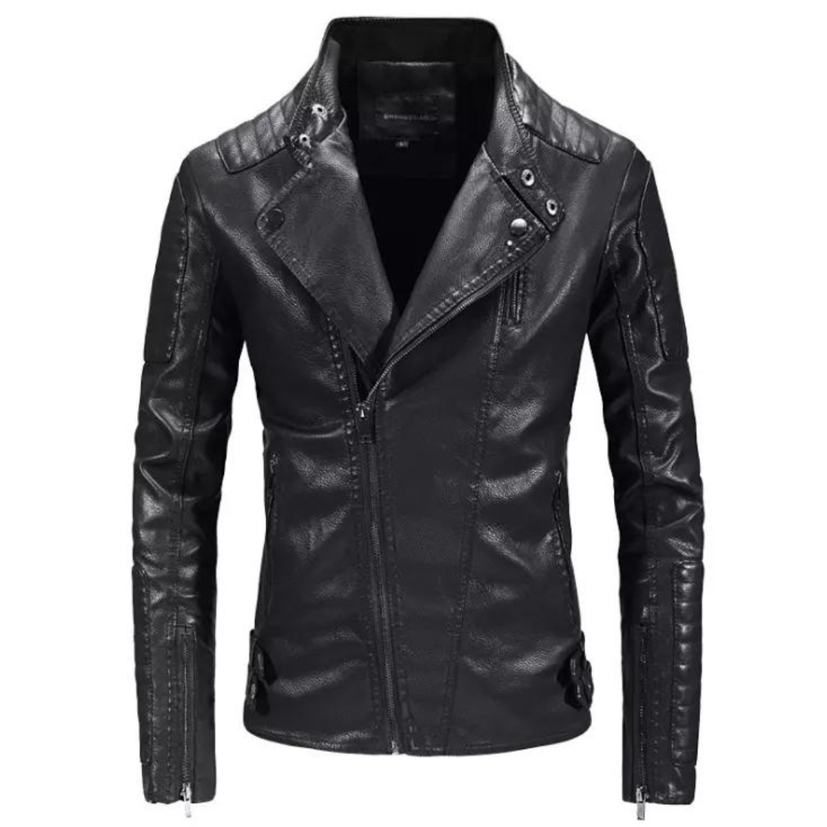 Men Leather Jacket Fashion Streetwear Spring Men's Jacket Hip Hop Lapel Zipper Jacket Men - Image 4