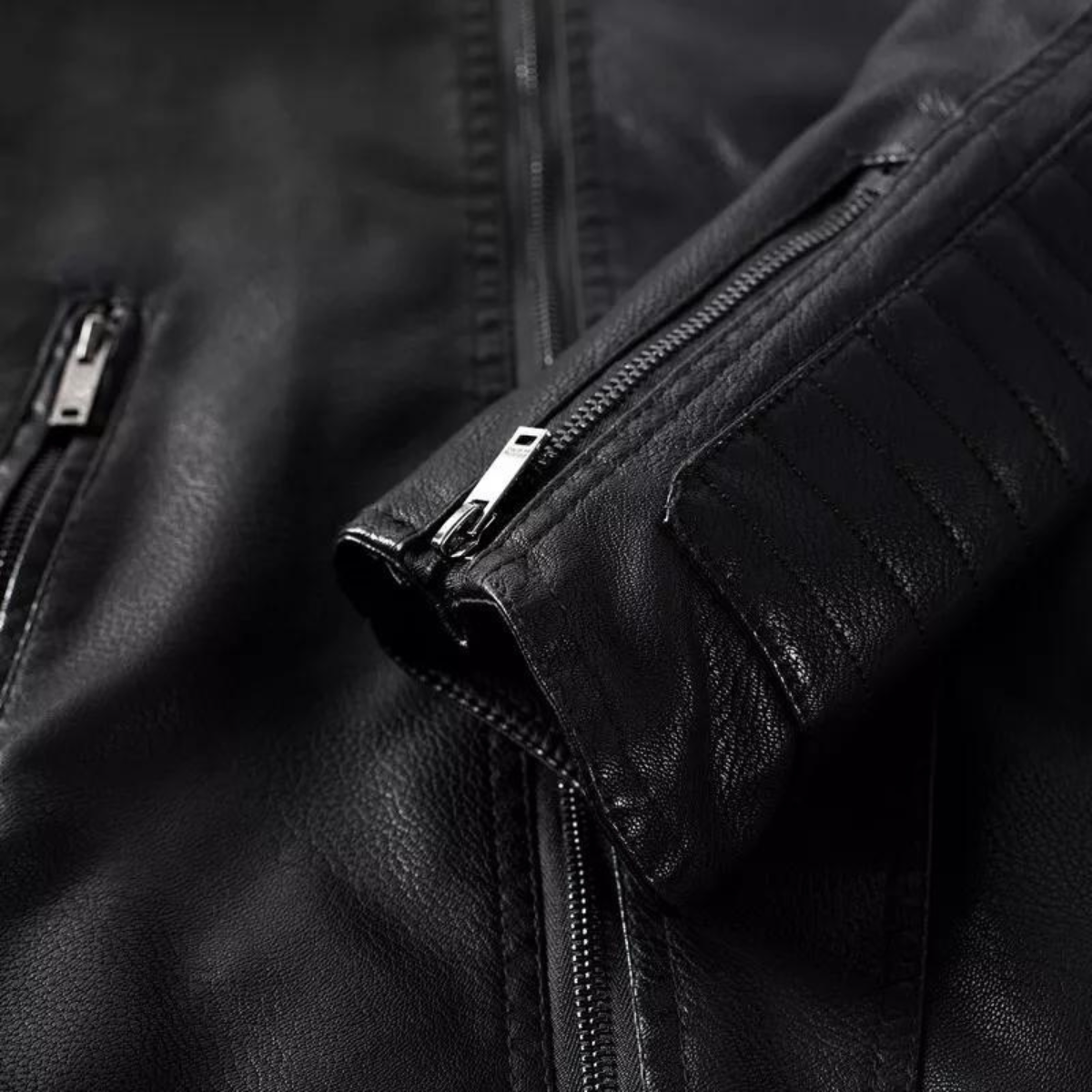 Men Leather Jacket Fashion Streetwear Spring Men's Jacket Hip Hop Lapel Zipper Jacket Men - Image 5
