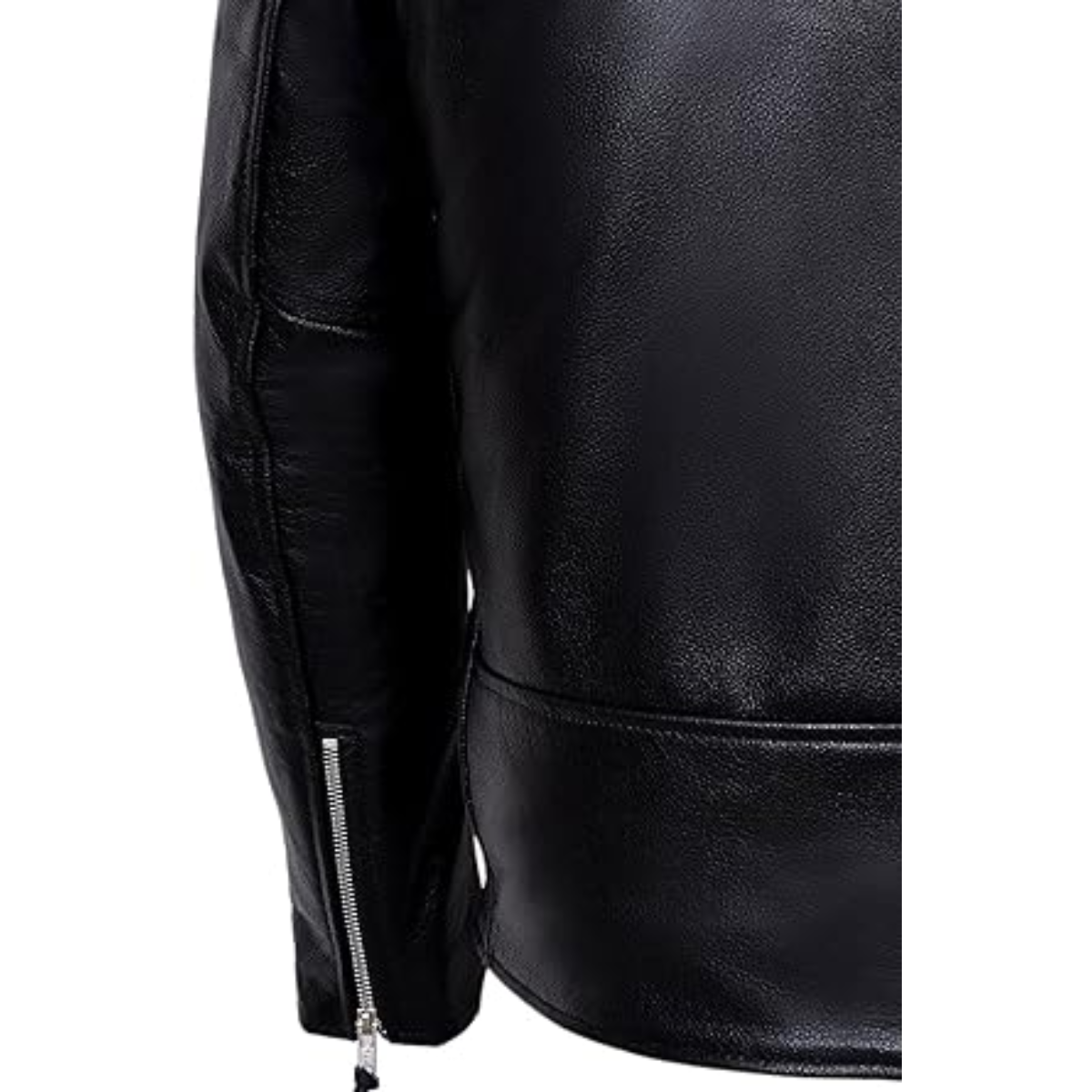 Men's Black METAL SPIKES Brando Jacket Motorcycle Cowhide Real Leather Jacket - Image 3