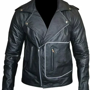 Men’s Grease T Birds Black Motorcycle Leather Jacket