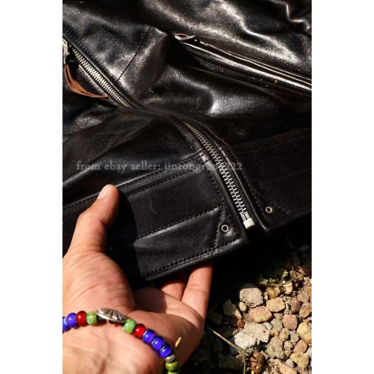 Men's Japanese Retro Leather Jacket - Slim Fit - Image 6