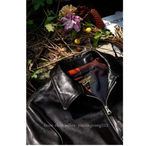 Men's Japanese Retro Leather Jacket - Slim Fit