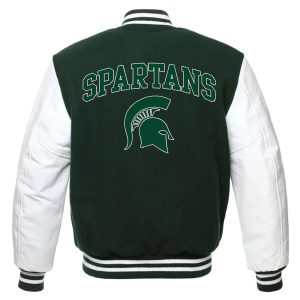 Michigan State Spartans University Wool Leather Varsity Women's Letterman Jacket