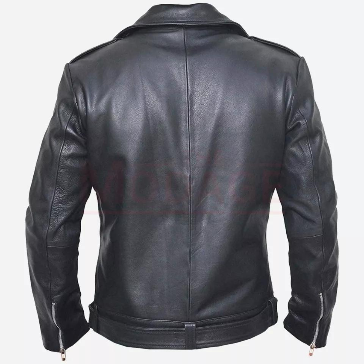 Negan Style Brando Biker Real real Black Leather Jacket -Motorcycle Outerwear For Men’s - Image 4