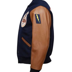 New York Knights 1939 Wool Genuine Leather Varsity Men's Letterman Bomber Jacket