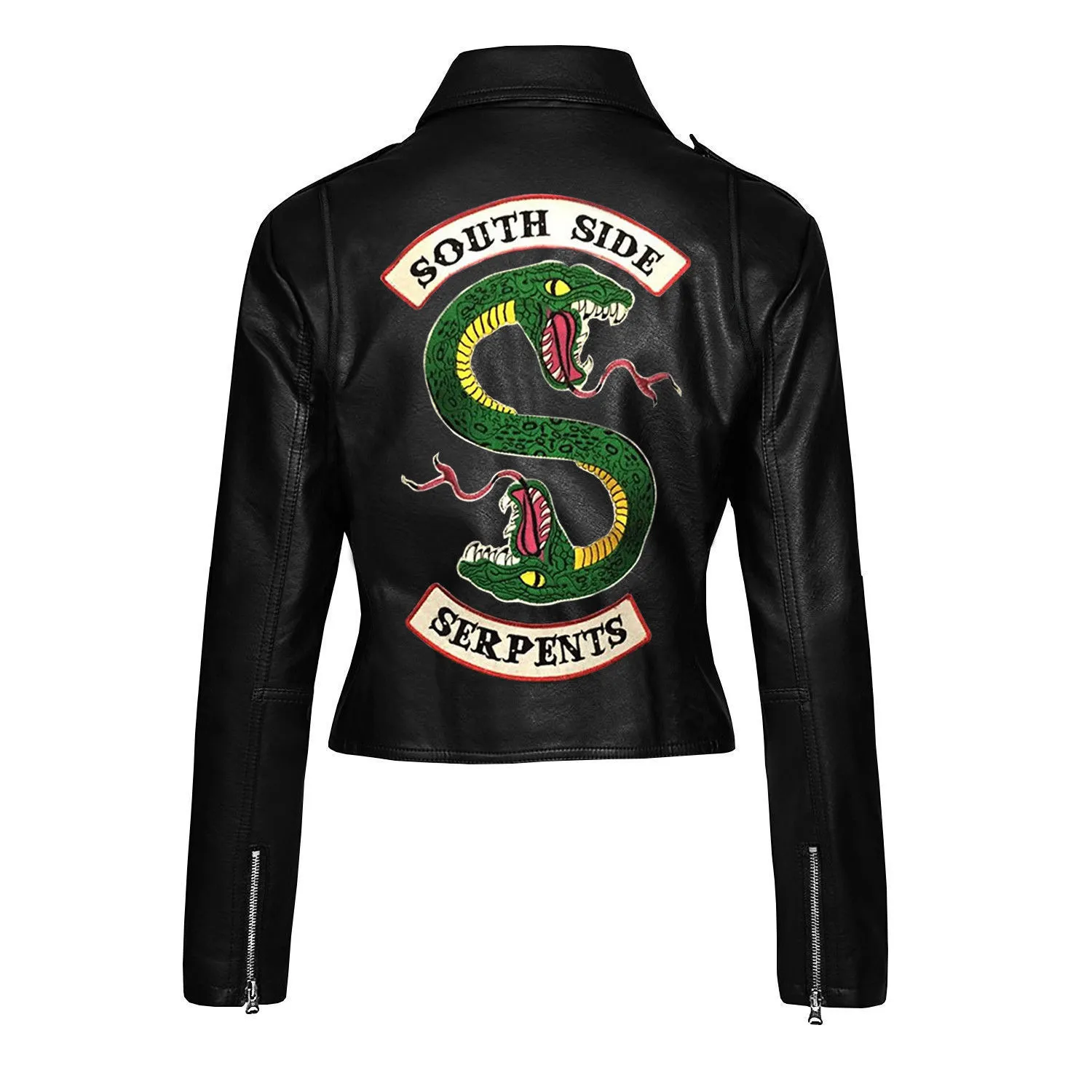 Riverdale Southside Serpents jughead jones women's Real Leather Biker Jacket - Image 2