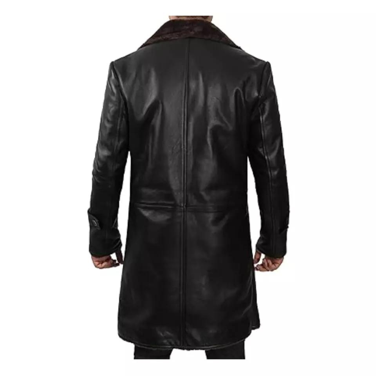 Black leather jacket for men - Image 5