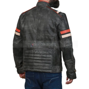 Retro Cafe Racer Leather Jacket for Men