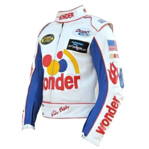 Ricky Bobby Jacket for Men-Talladega Nights Costume-White Faux Wonder bread Jacket