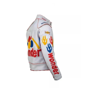 Ricky Bobby Jacket for Men-Talladega Nights Costume-White Faux Wonder bread Jacket