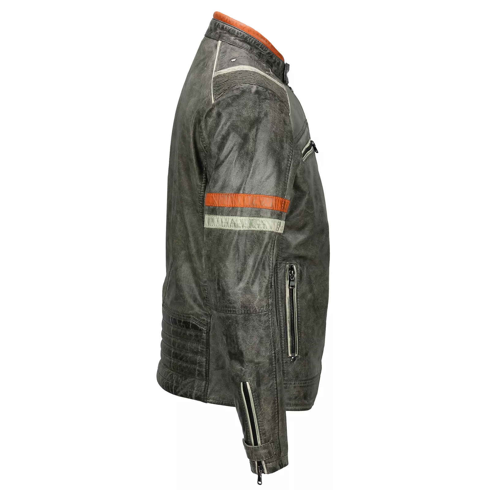 SKY-SELLER Black Leather Jacket Men - Black Real real Mens Motorcycle Jacket - Image 6
