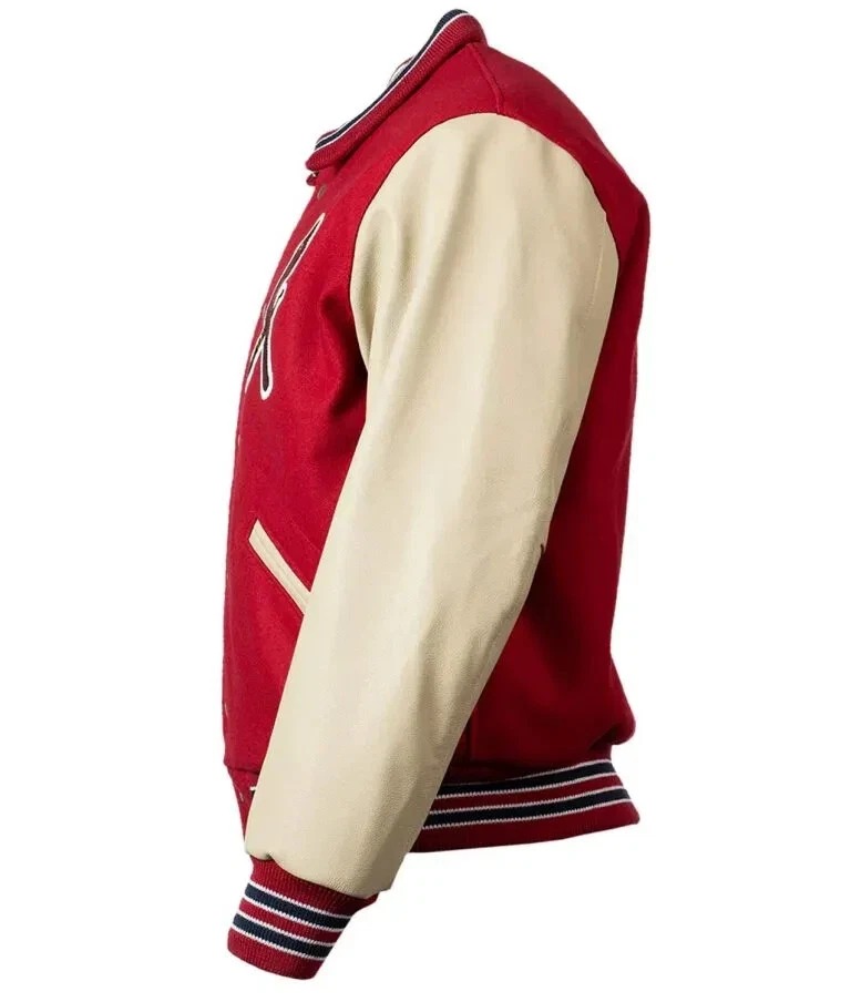 St. Louis Cardinals 1940 Red Wool Genuine Leather Sleeves Varsity Men's Jacket - Image 3