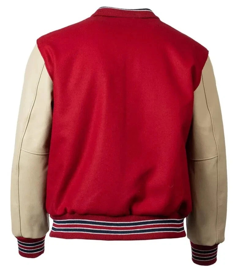 St. Louis Cardinals 1940 Red Wool Genuine Leather Sleeves Varsity Men's Jacket - Image 4
