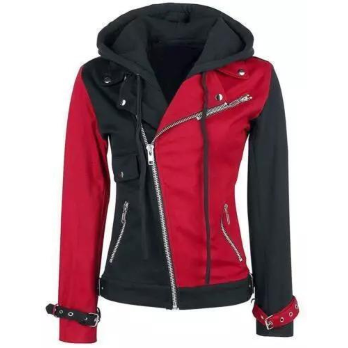 Suicide Squad Harley Quinn Black Red Cotton Jacket - Image 3