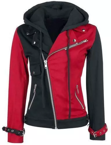 Suicide Squad Harley Quinn Black Red Cotton Jacket