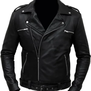 The Walking Dead Negan Jeffrey Dean Morgan Black Leather Jacket