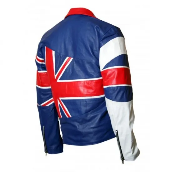 Union Jack Flag Leather Jacket for Men - Image 2