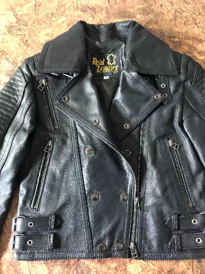 Womens Genuine real Leather Motorcycle Slim fit Designer Biker Jacket Black - Image 5
