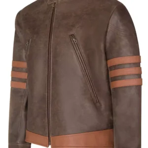 X-Men Wolverine Style Leather Jacket Men's Motorbike Style Leather Jacket