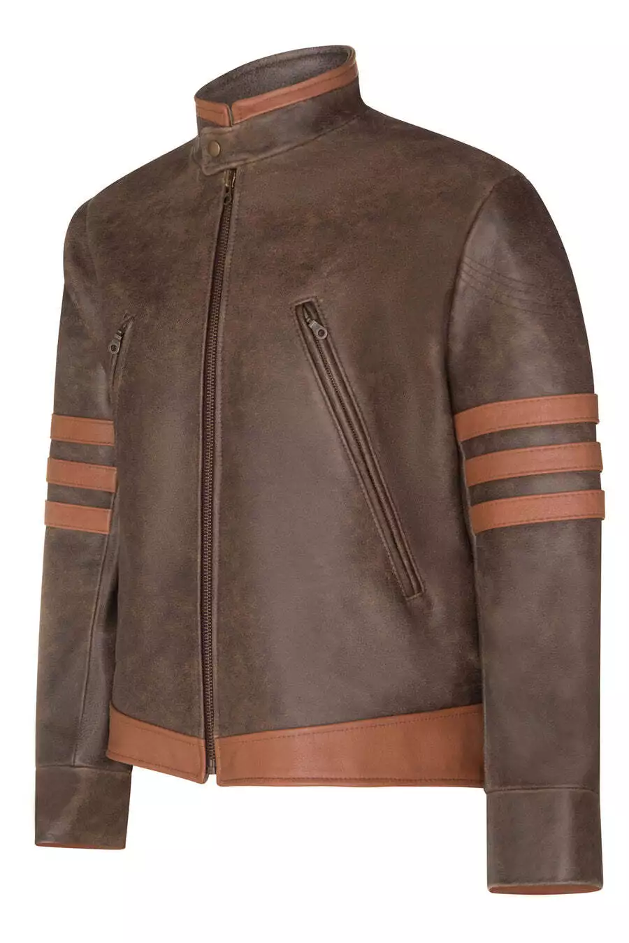 X-Men Wolverine Style Leather Jacket Men's Motorbike Style Leather Jacket