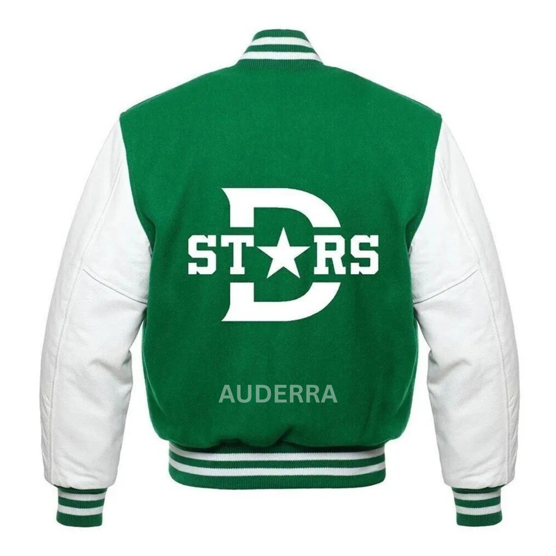 Dallas Stars Classic Green Wool Genuine Leather Sleeves Varsity Letterman Jacket - Image 3