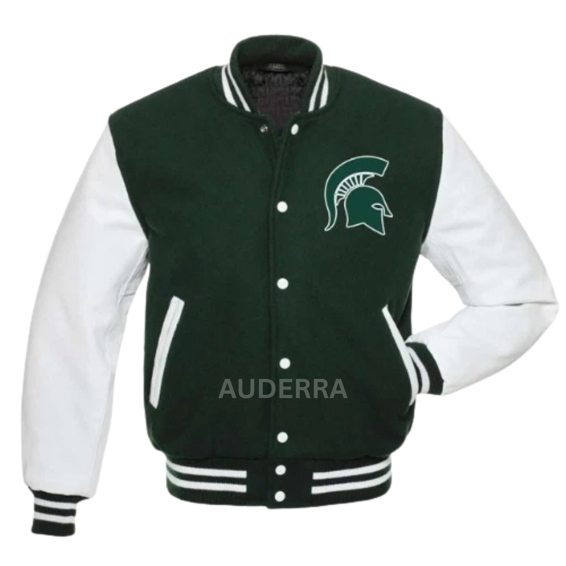 Michigan State Spartans University Wool Leather Varsity Women's Letterman Jacket - Image 3