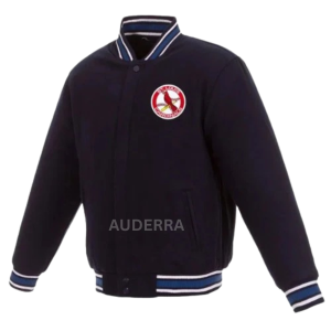 St. Louis Cardinals Navy Blue Wool Varsity Men's Letterman Bomber Women Jacket
