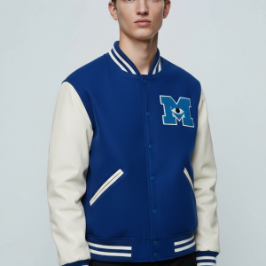 Monsters University James Sullivan Letterman Wool Leather Sleeves Varsity Jacket