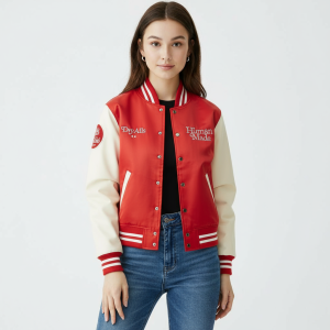 Girls Don’t Cry Dry Alls Human Made Wool Leather Letterman Varsity Women's Jacket